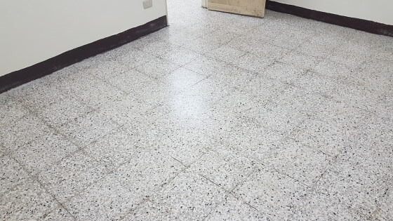 磨石子地磚除膠後