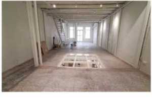 台北赤峰街店面磨石子地板清潔前_陳舊無光澤