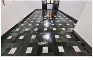 台北辛亥路住宅傳統大理石地板打蠟後