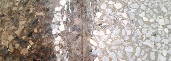 磨石子地板除膠效果展示圖